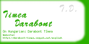 timea darabont business card
